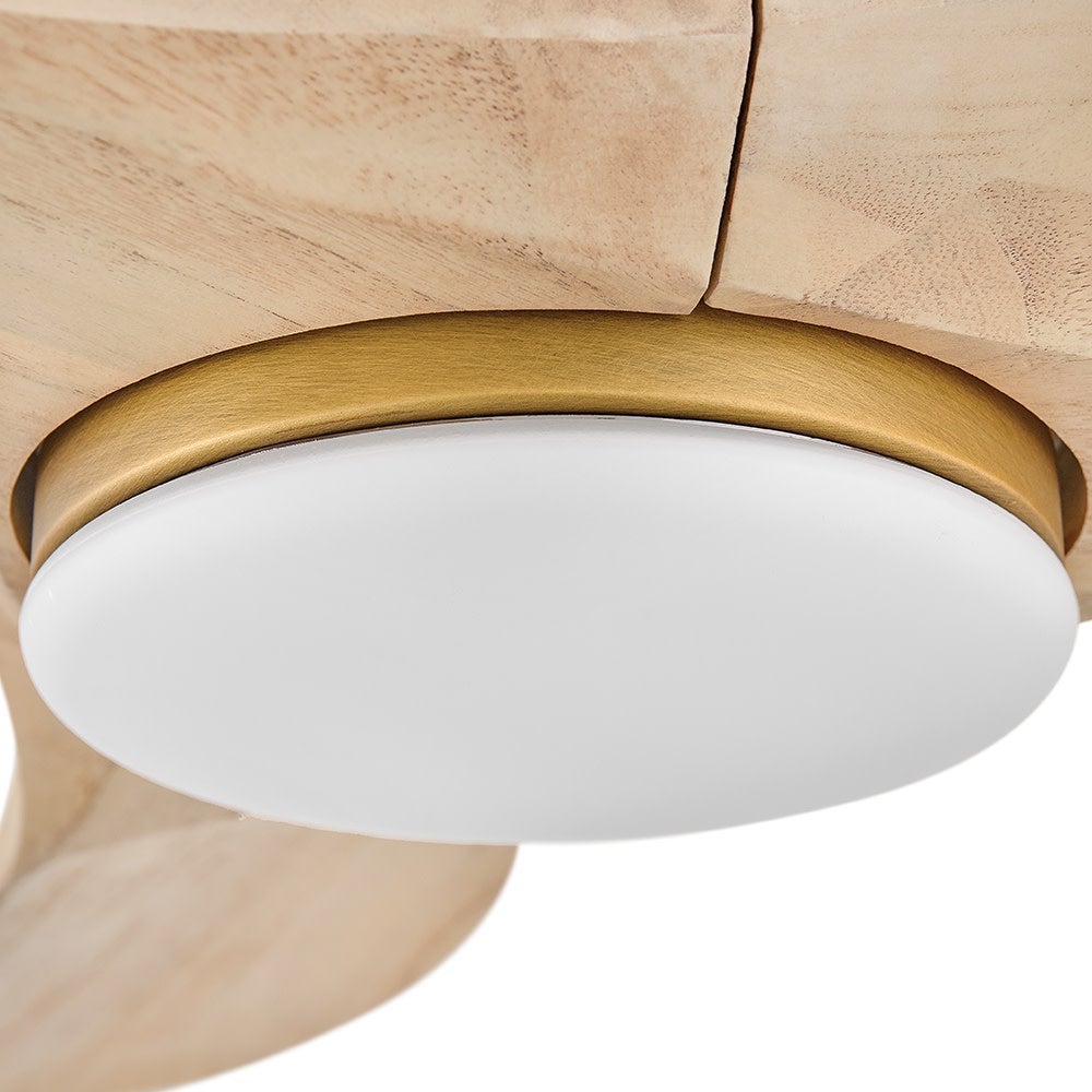 Luminaire intelligent à DEL Hinkley Lighting 903856FHB-LDD Swell Ventilateur en laiton naturel Heritage