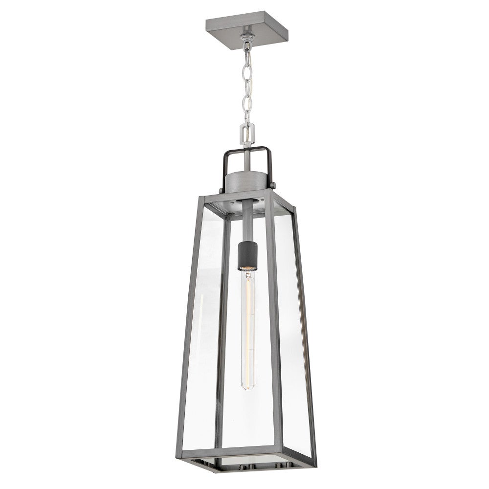 Lark 82002AL Hugh Hanging Lantern in Antique Brushed Aluminum