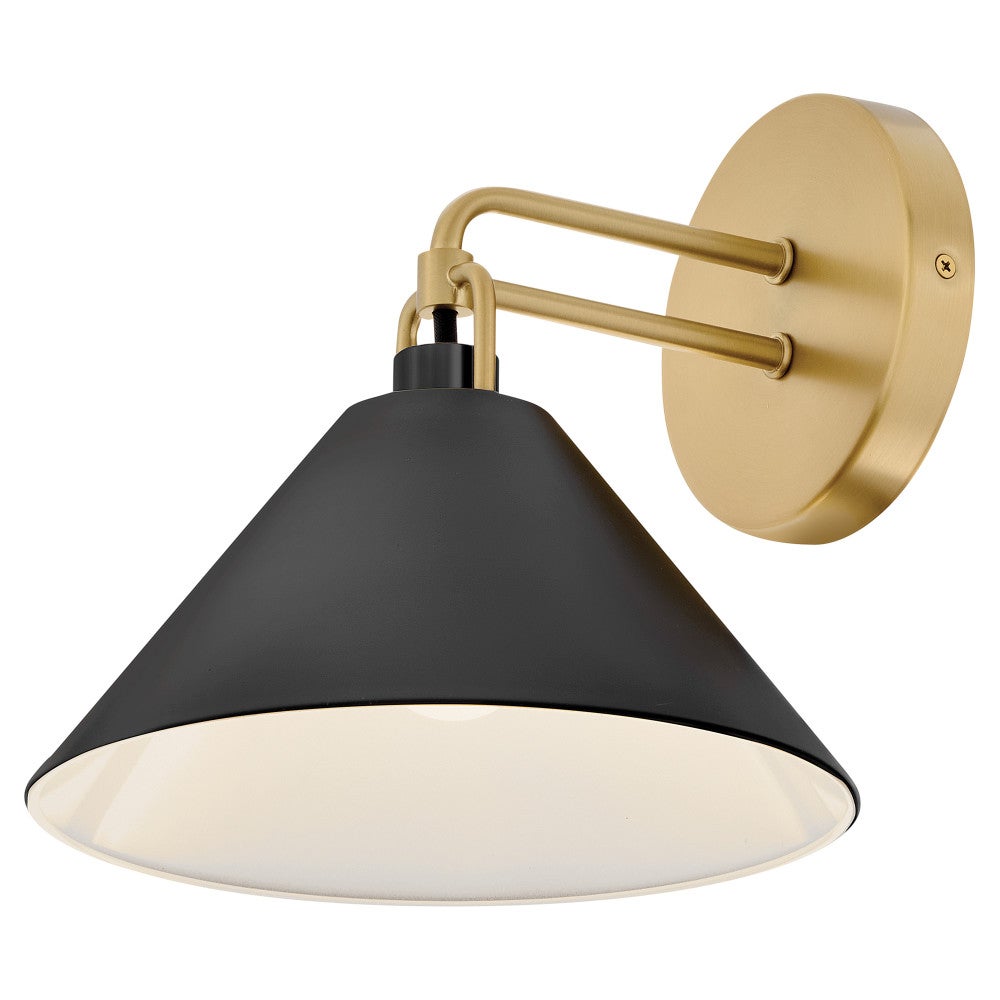 Lark 84430LCB-BK Milo Murale en laiton laqué avec des accents noirs