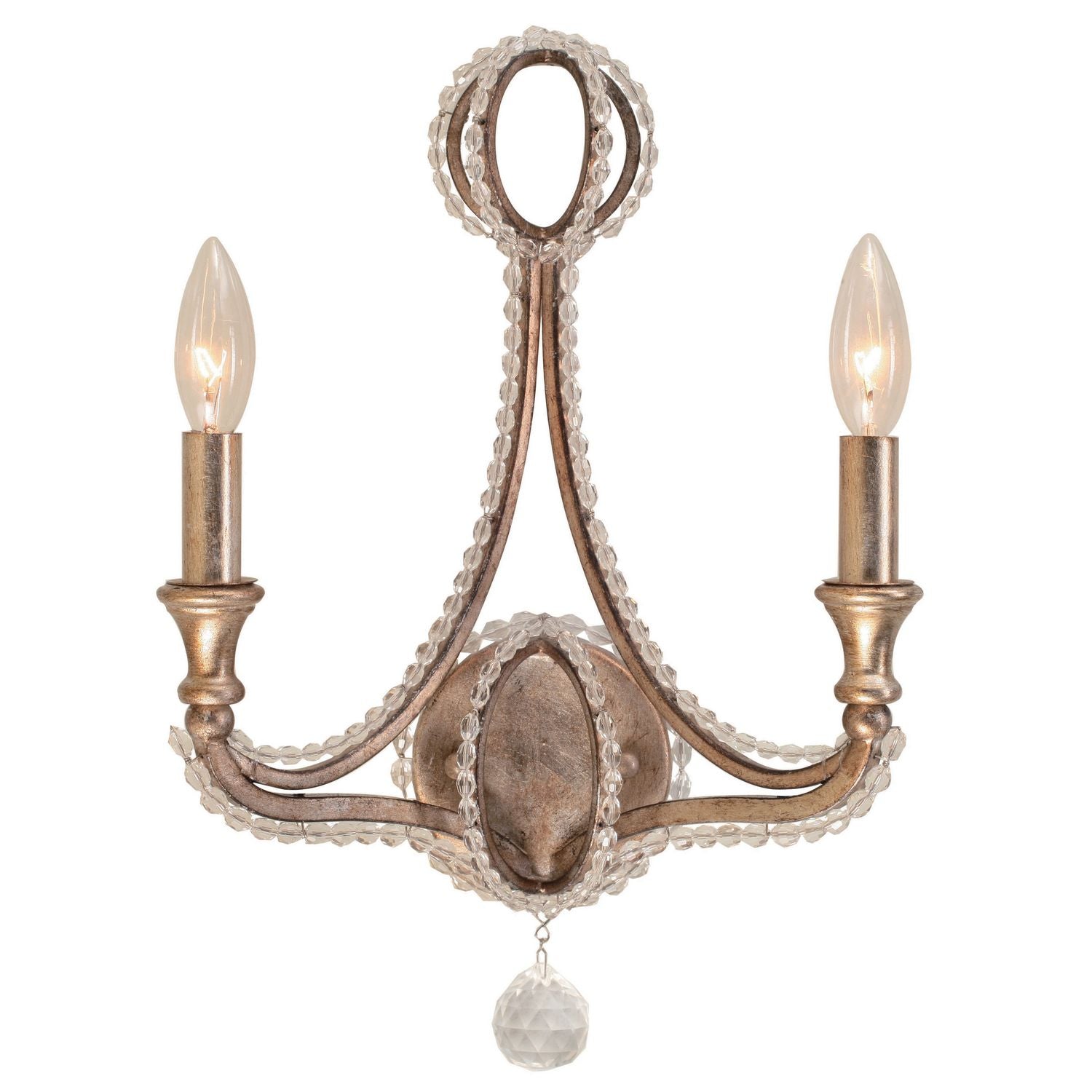 Crystorama - 6762-DT - Two Light Wall Sconce - Garland - Distressed Twilight