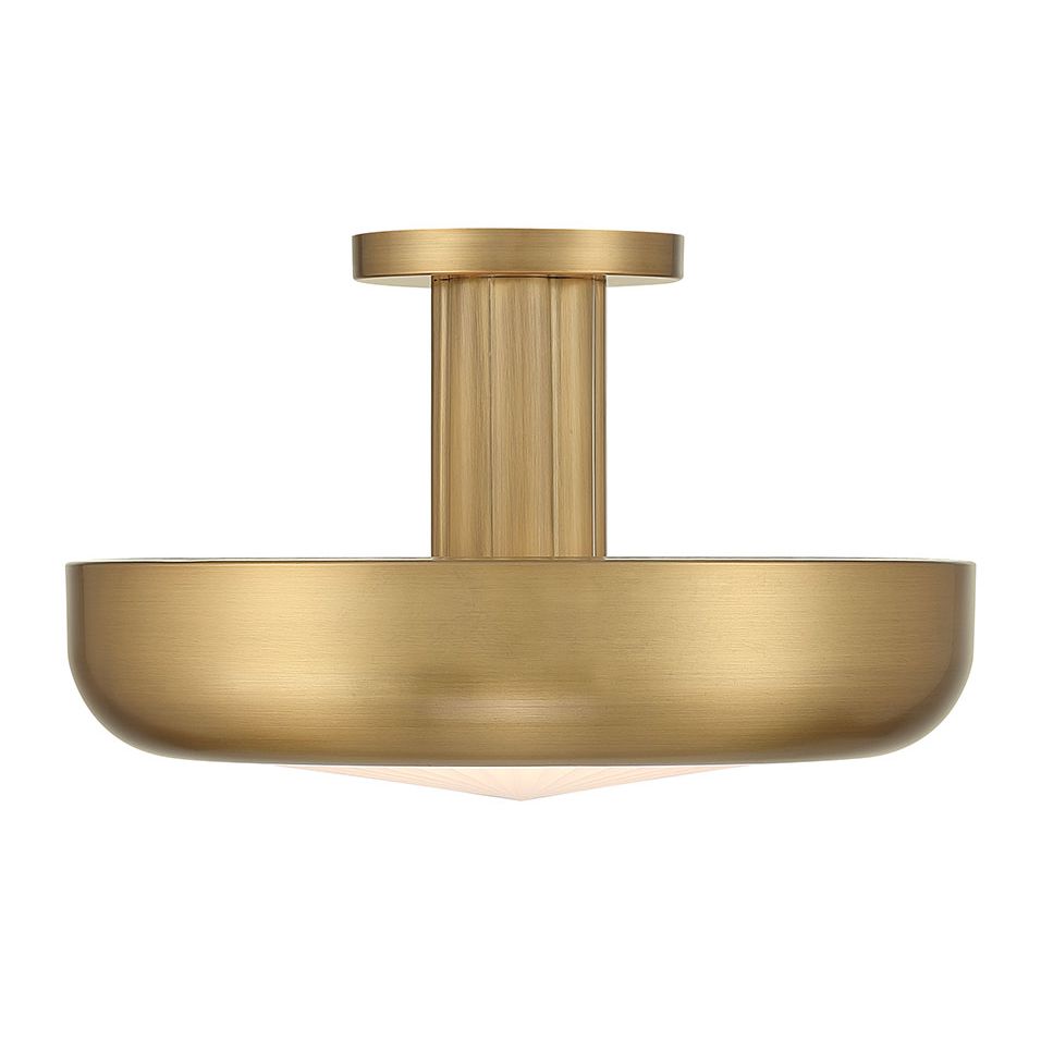 Eurofase 50389-025 Macey LED Semi-Flush Mount in Antique Brass