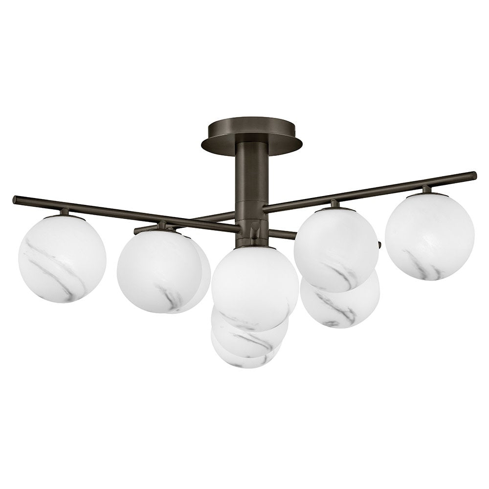 Fredrick Ramond FR41903BX Selene Semi-Flush Mount in Black Oxide