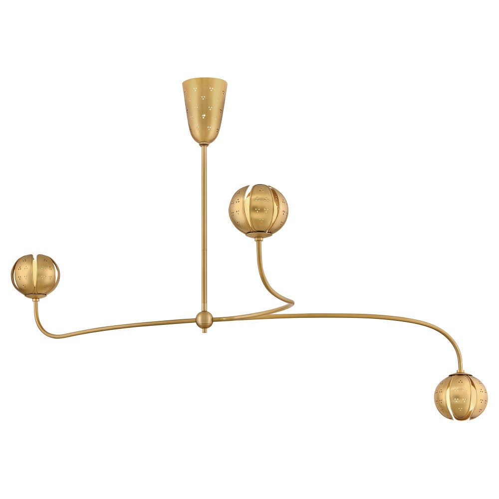 Fredrick Ramond FR46963UB-LL Anthos LED Chandelier in Unlacquered Brass