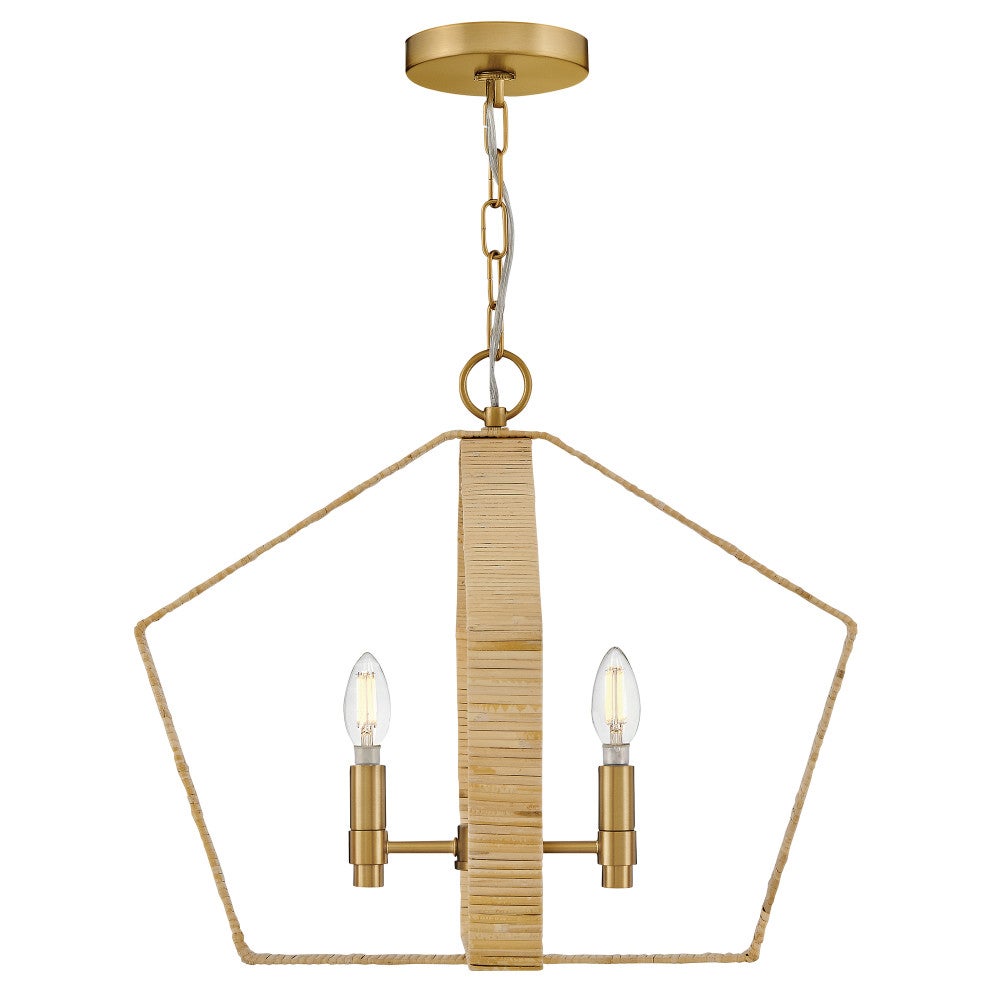 Lark 83647LCB Sammi Pendant in Lacquered Brass