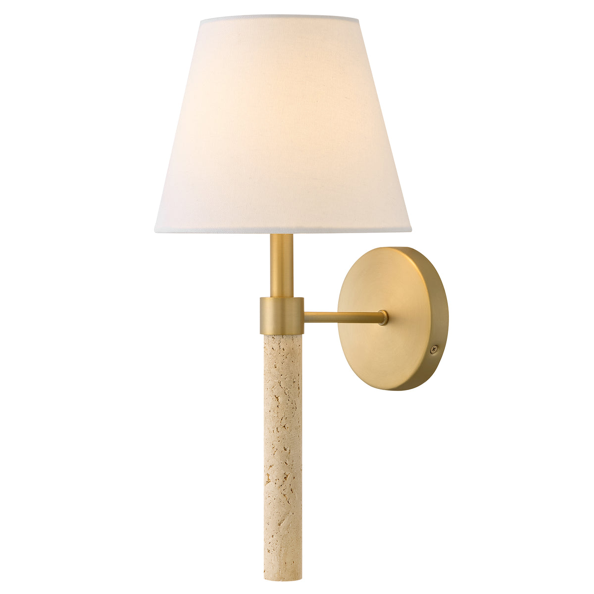 Applique murale Hinkley Lighting 47720LCB Bruna Travertine en laiton laqué