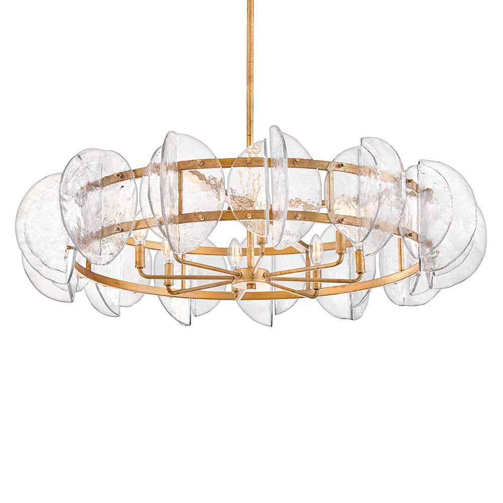 Fredrick Ramond FR41926DA Seraphina Drum Chandelier in Distressed Brass