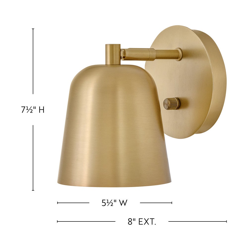 Lark 84460LCB Jojo Articulating Sconce in Lacquered Brass