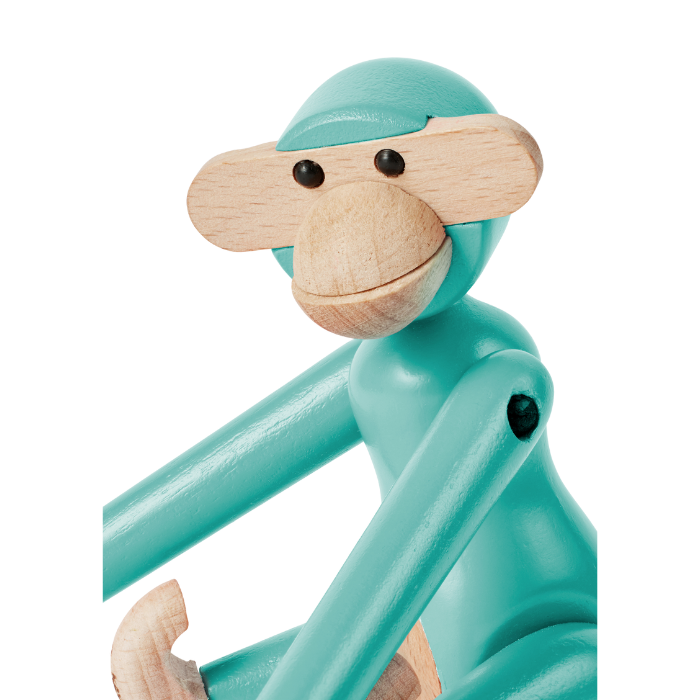 Kay Bojesen 39801 Monkey Wooden Figurine in Turquoise