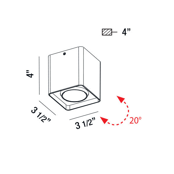 Eurofase Kewb LED Outdoor Ceiling Mount
