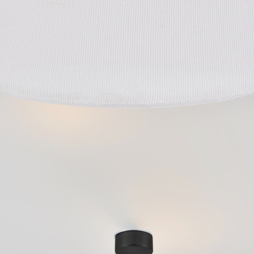 Lark 84381BK Bliss Scalloped Flush Mount in Black
