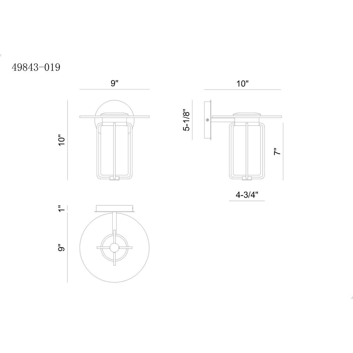 Eurofase 49843-019 Florin LED Outdoor Wall Sconce in Sand Black