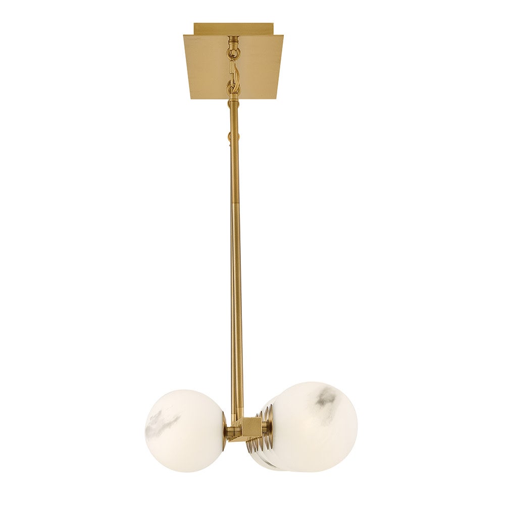 Fredrick Ramond FR41909LCB Selene Linear Chandelier in Lacquered Brass