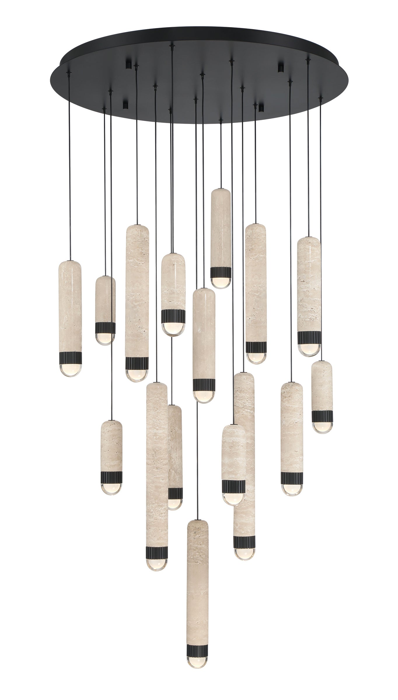 Eurofase 50131-013 Cambre LED Multi-Light Pendant in Matte Black