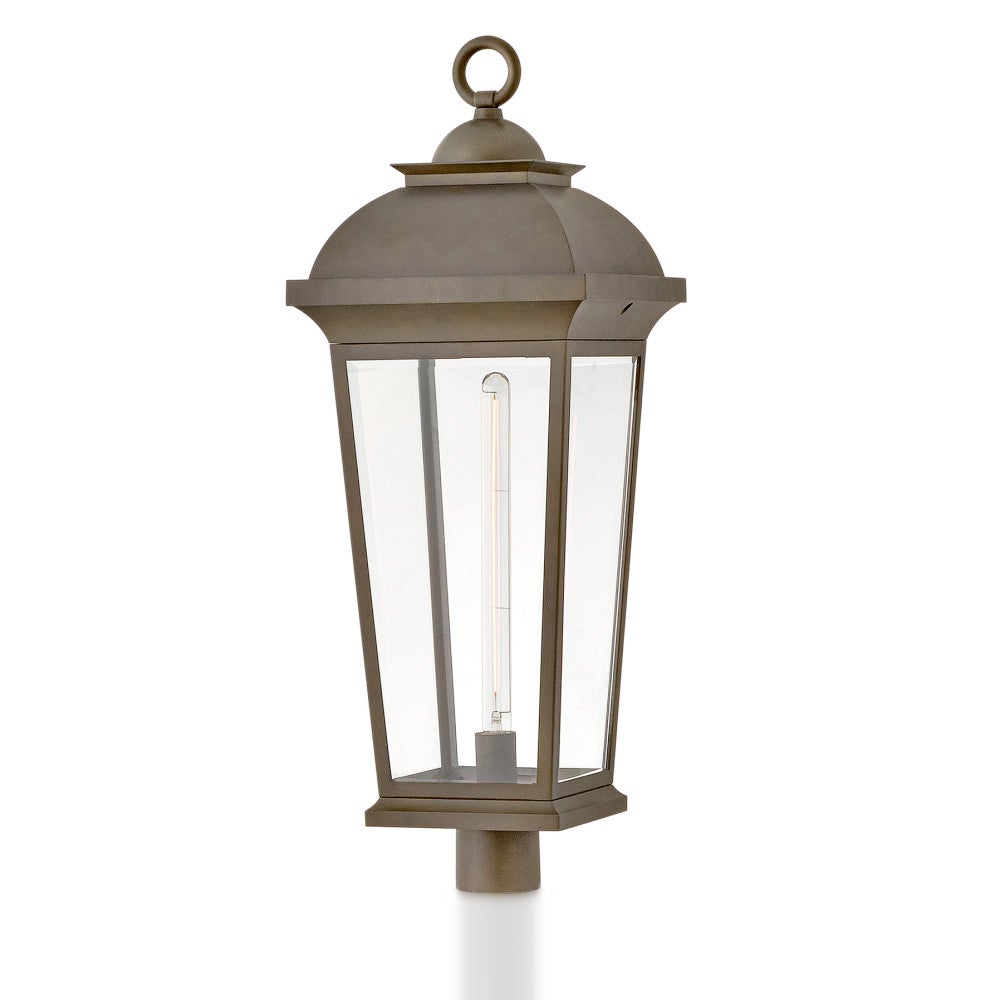 Hinkley Lighting 19691BLB Hawthorne Post Mount Lantern in Blackened Brass