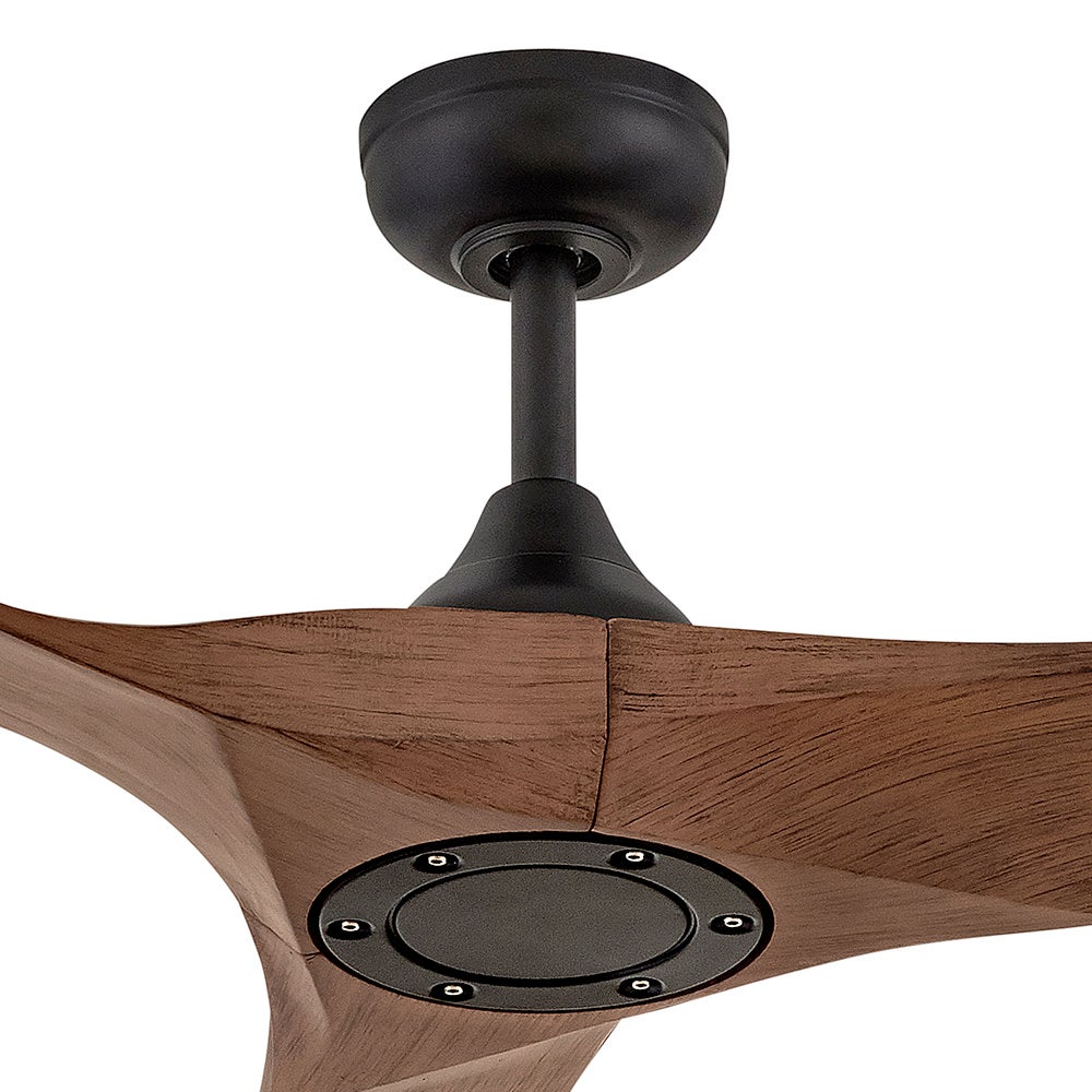 Luminaire intelligent à DEL Hinkley Lighting 903872FWB-LDD Swell Ventilateur Noir mat / Noyer
