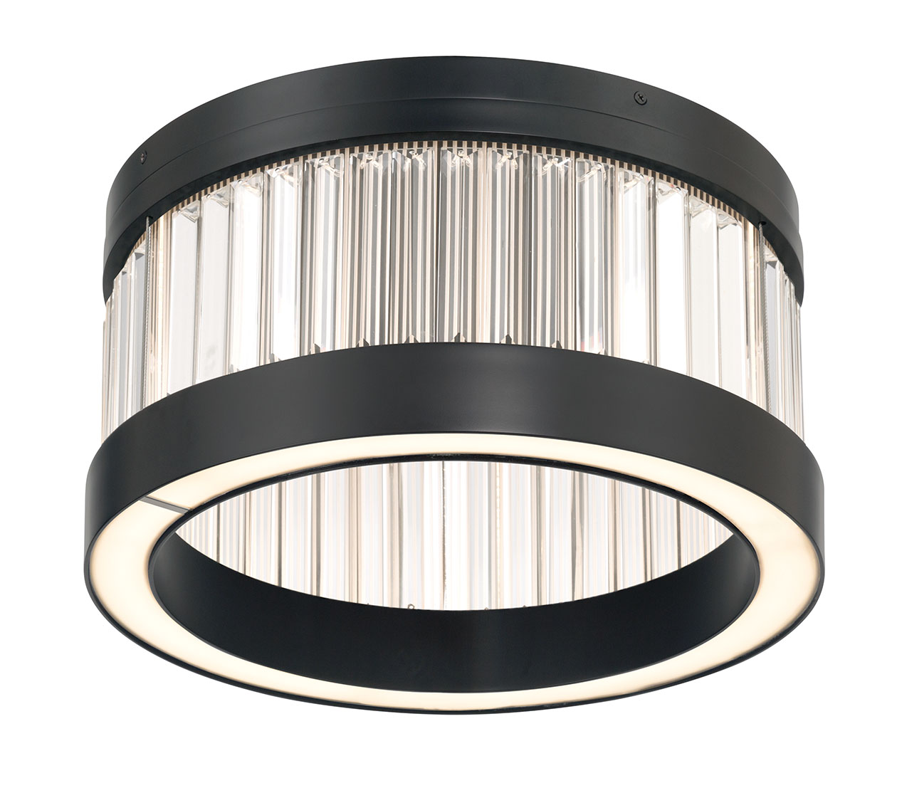 Eurofase 49355-024 Empra LED Crystal Flush Mount in Matte Black
