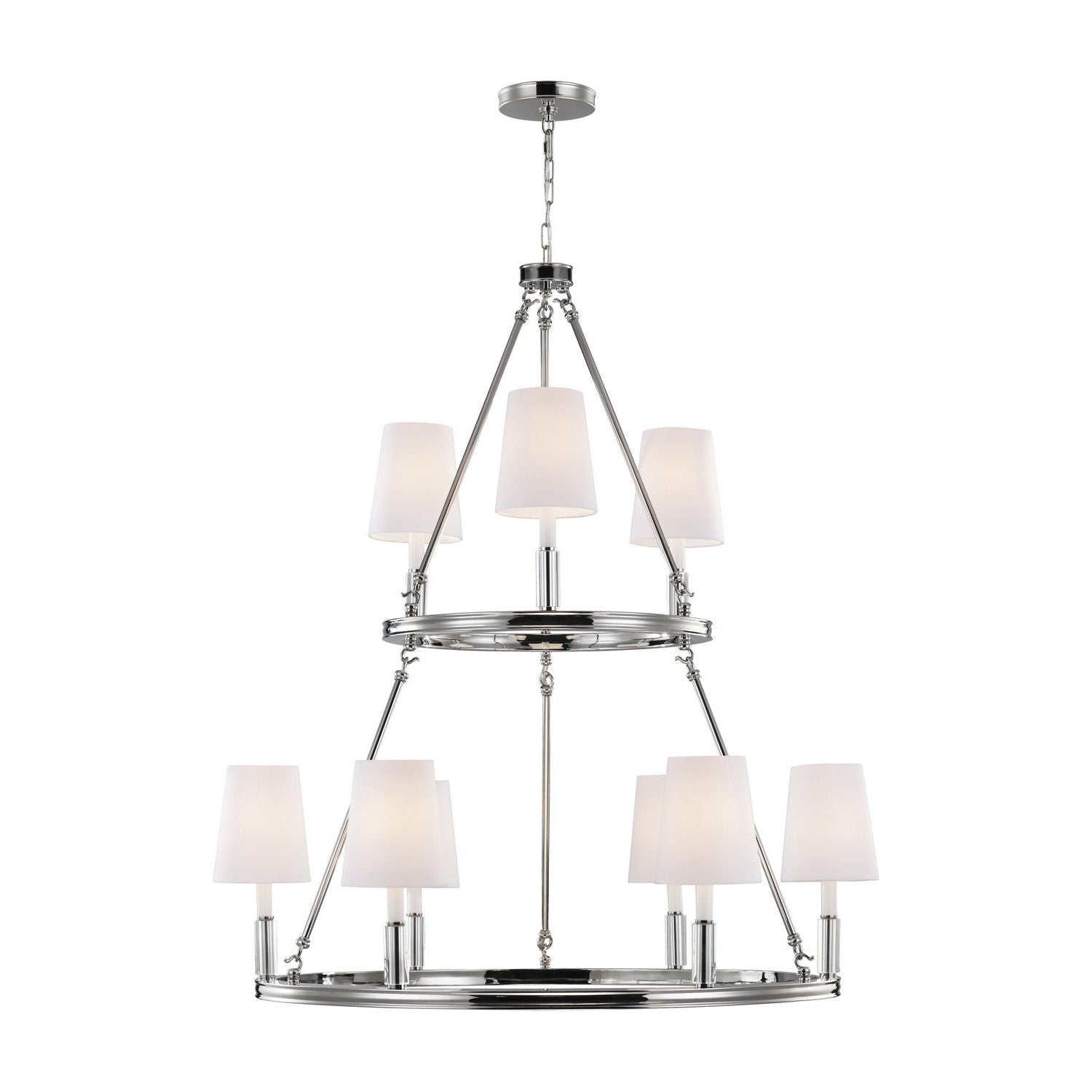 Visual Comfort Studio Canada - F2937/3+6PN - Nine Light Chandelier - Lismore - Polished Nickel