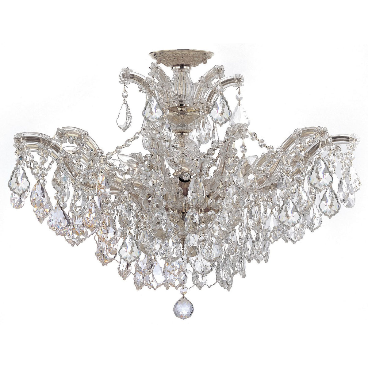 Crystorama - 4439-CH-CL-SAQ_PLAFOND - Semi-plafonnier à six lumières Plafonnier - Maria Theresa - Chrome poli