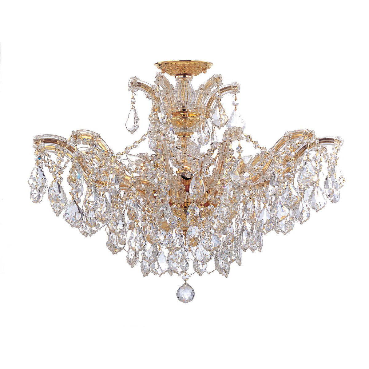 Crystorama - 4439-GD-CL-SAQ_PLAFOND - Semi-plafonnier à six lumières Plafonnier - Marie-Thérèse - Or