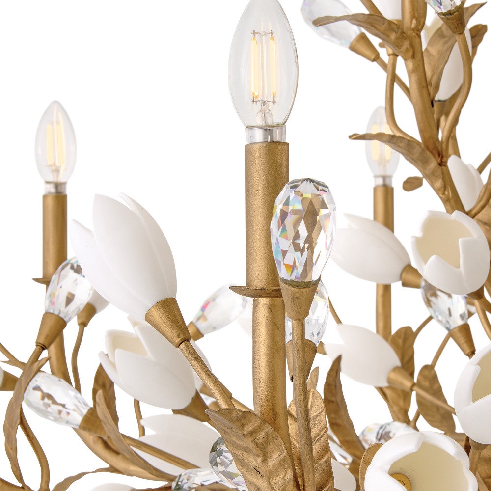 Fredrick Ramond FR32206BNG Yvette Chandelier in Burnished Gold