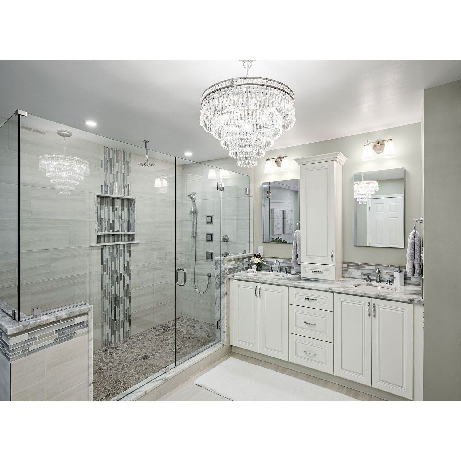 Crystorama - 5264-OS-CL-MWP - Seven Light Chandelier - Mercer - Olde Silver