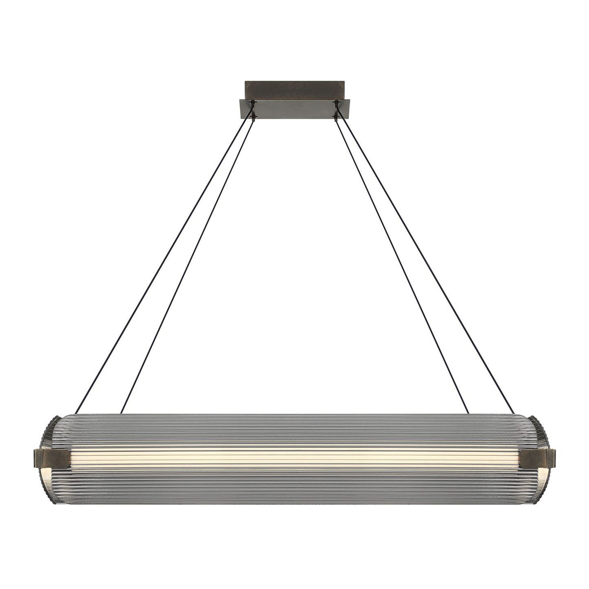 Eurofase 50053-018 Neoness LED Geometric Chandelier in Weathered Brass