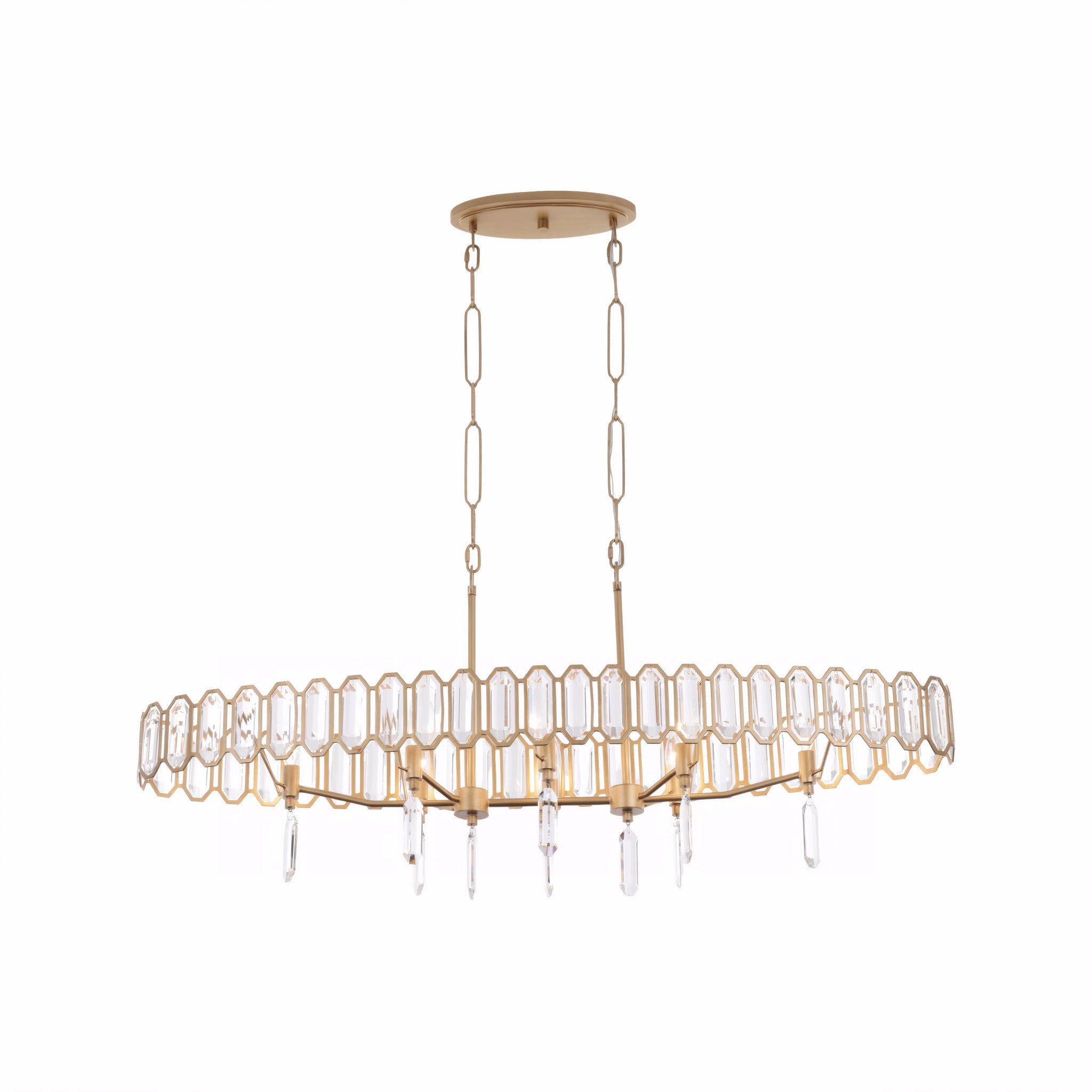 Varaluz - 572N08BK - Huit Lumières Suspension - Club de théâtre - Cuivres