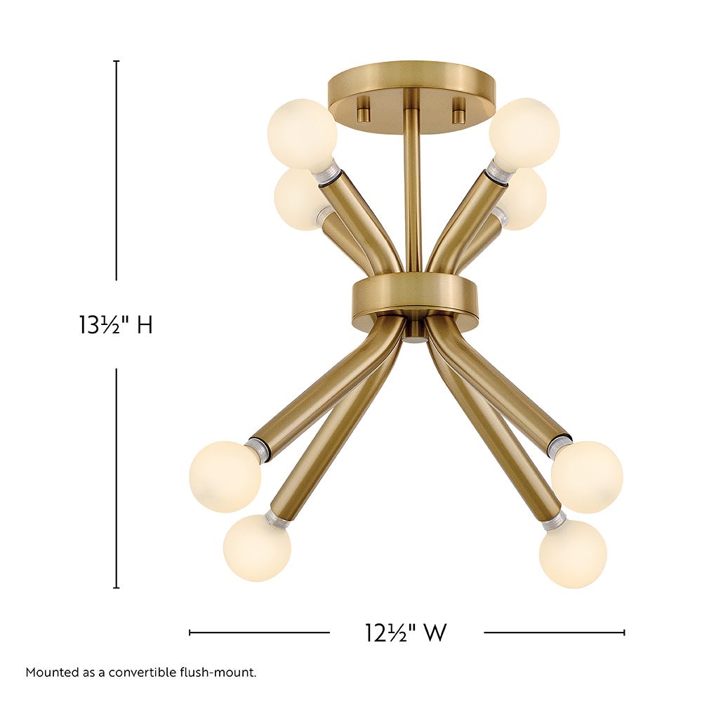Lark 83853LCB Axton Convertible Pendant in Lacquered Brass
