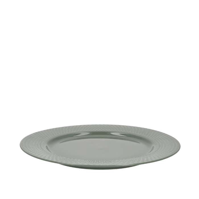Lyngby Porcelæn 201808 Rhombe Earth Plate in Moss