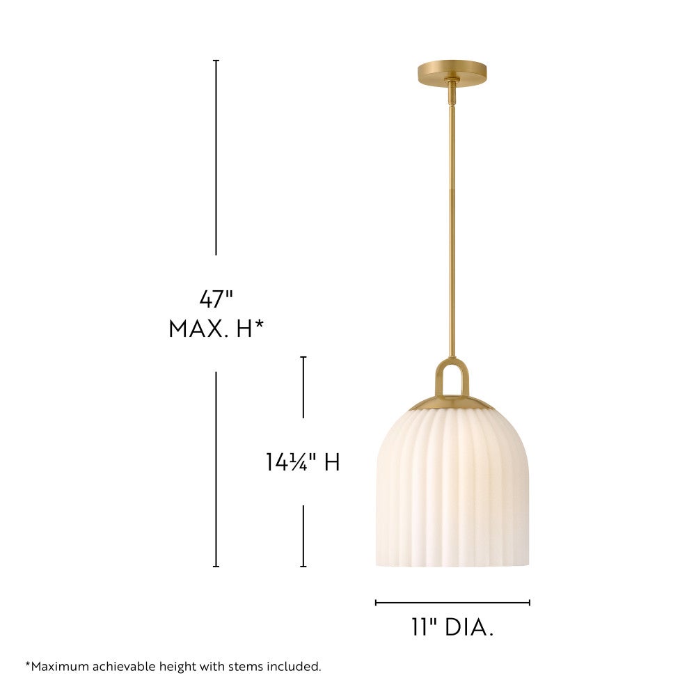 Lark 83897LCB Paige Suspension en laiton laqué