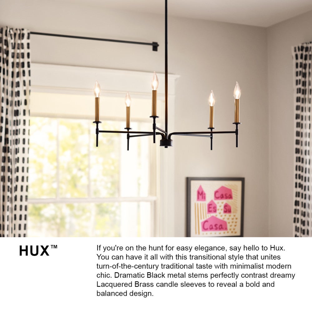 Lark 83077BK Hux Chandelier 83077 in Black
