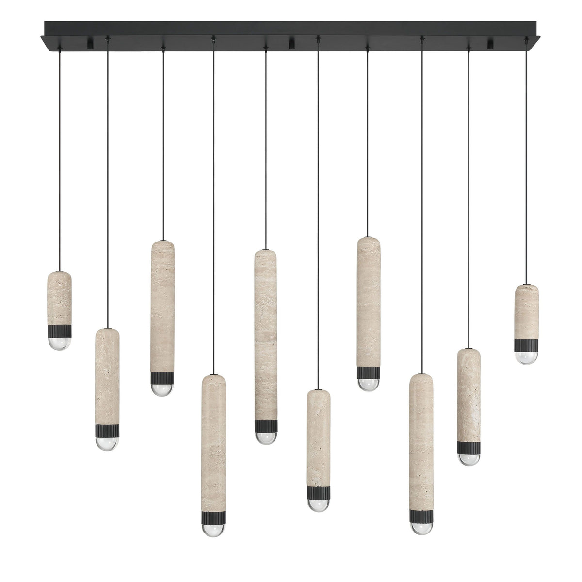 Eurofase 50129-010 Cambre LED Linear Chandelier in Matte Black