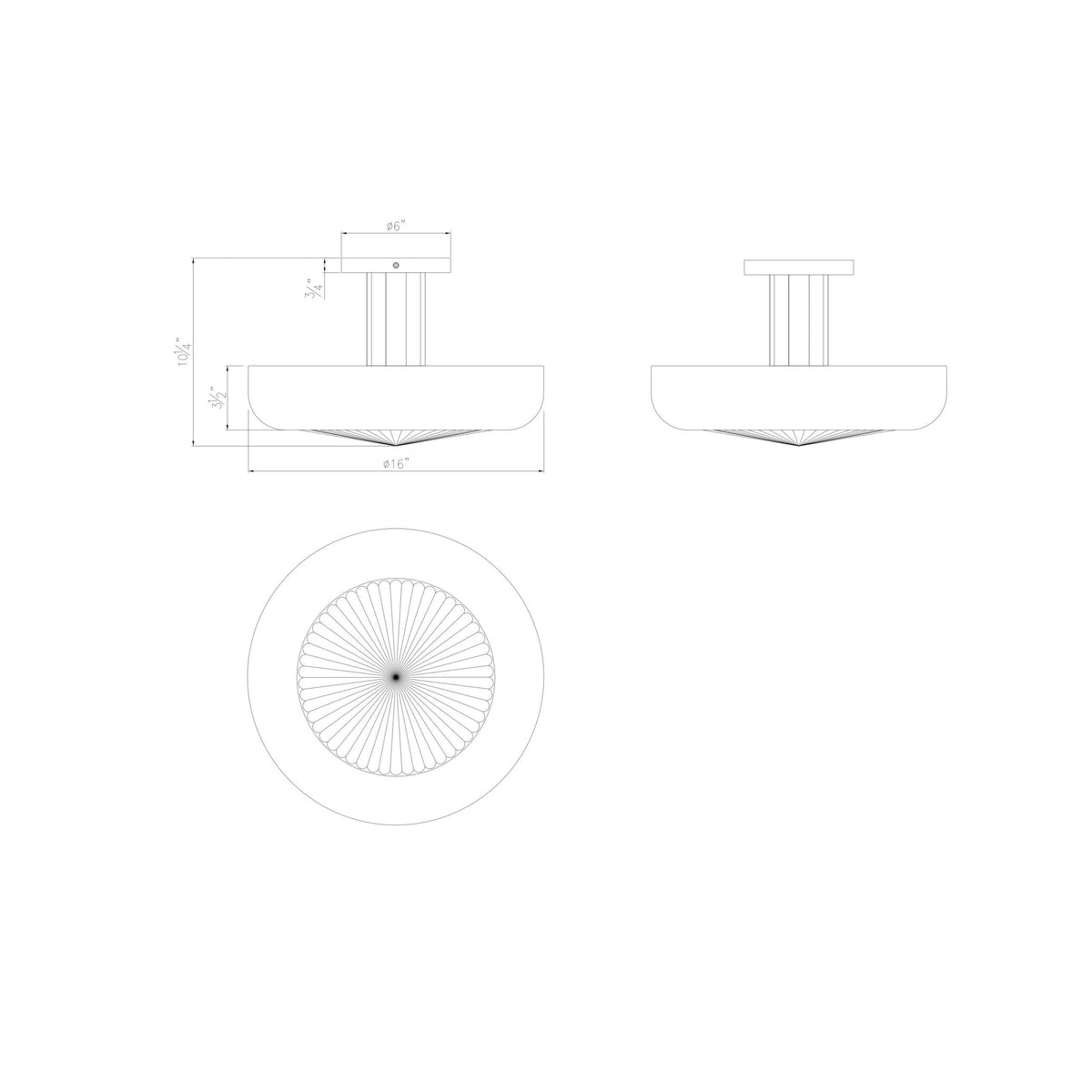 Eurofase 50389-025 Macey LED Semi-Flush Mount in Antique Brass