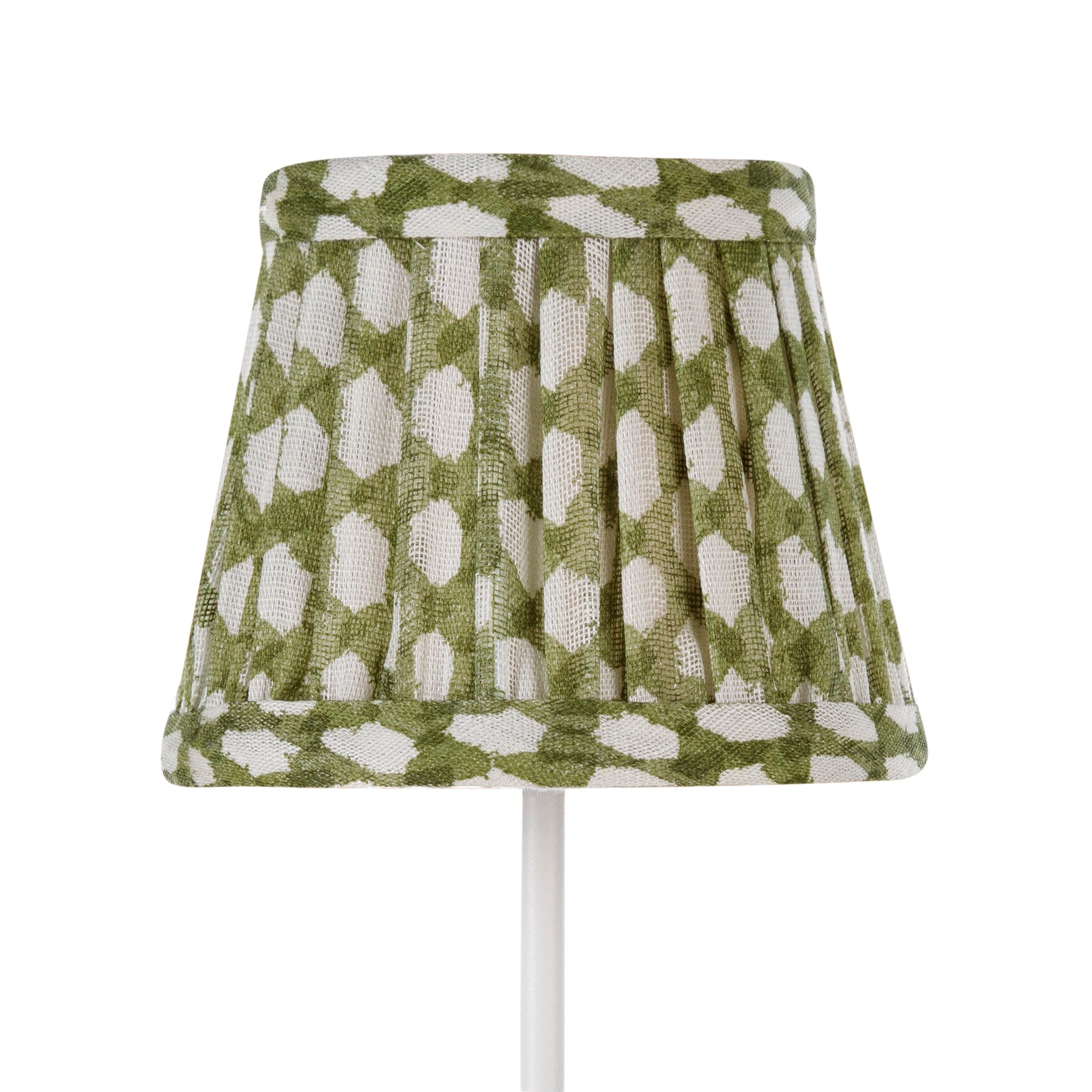 Abat-jour en tissu Zafferano x Fermoie 5PP-024 - Motif osier vert