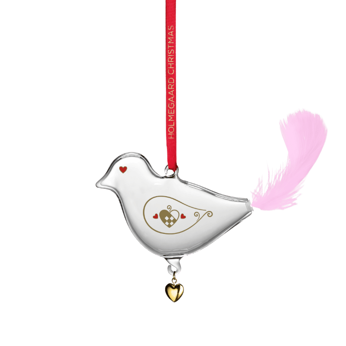 Holmegaard 4800599 Ann-Sofi Romme Oiseau de Noël annuel 2026 Transparent