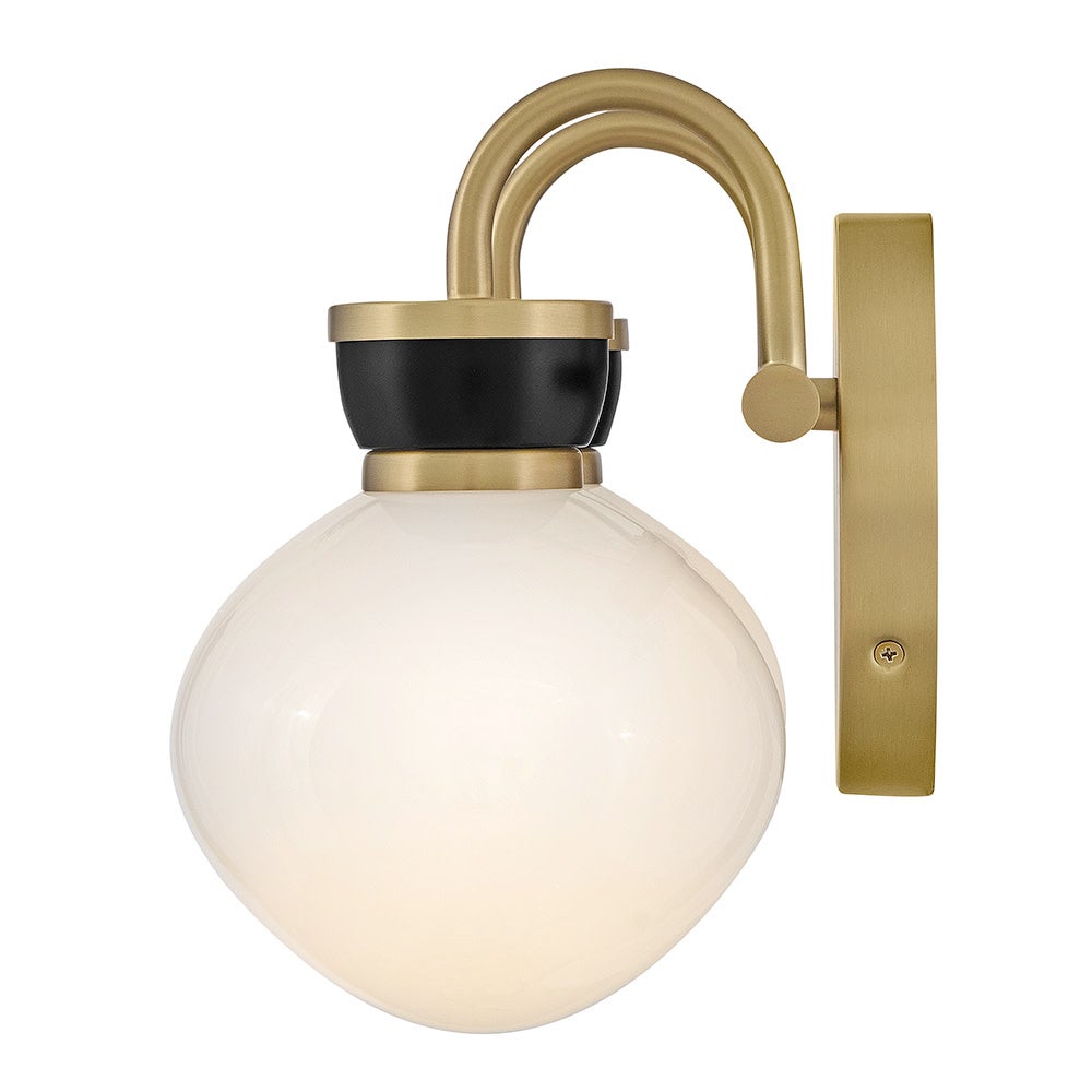 Meuble-lavabo Lucy de Lark (réf. 85592LCB-BK) en laiton laqué avec accents noirs