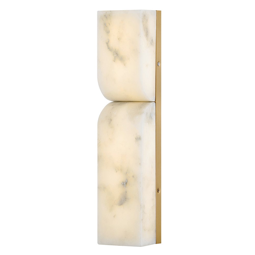 Fredrick Ramond FR41970LCB Alune LED Alabaster Sconce in Lacquered Brass