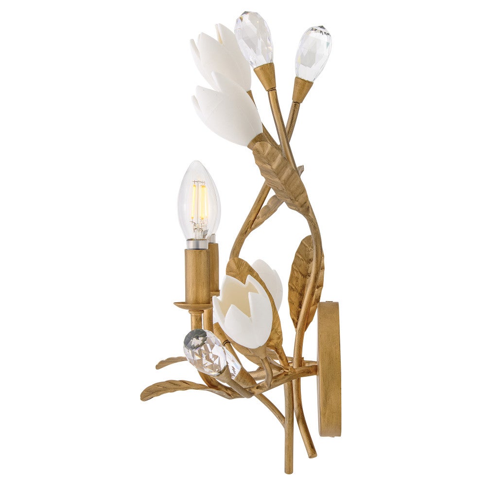 Fredrick Ramond FR32200BNG Yvette Wall Sconce in Burnished Gold