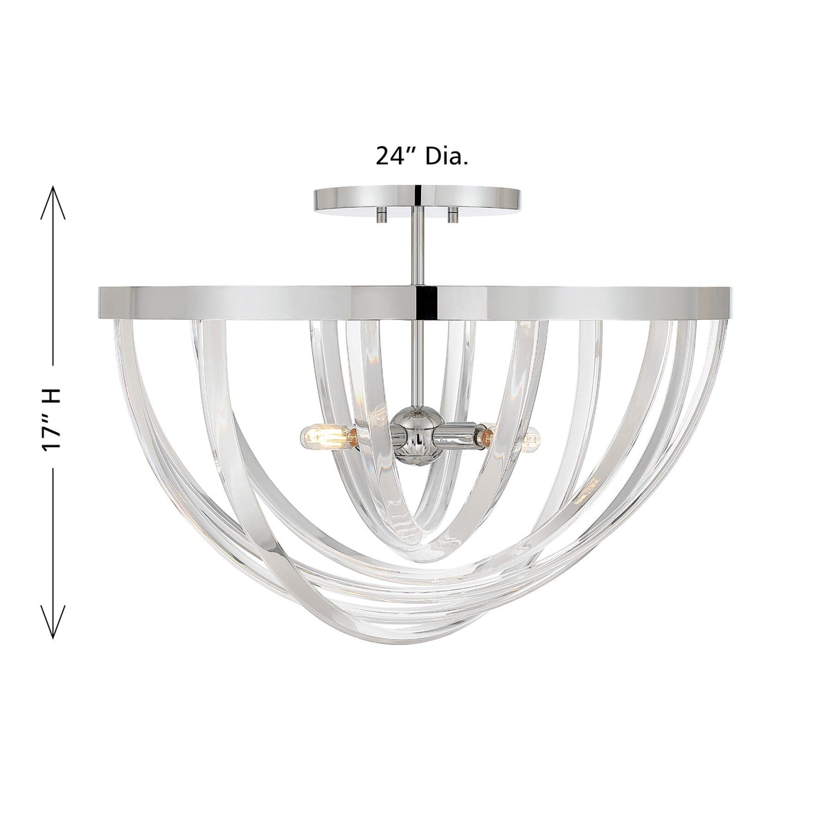 Savoy House 6-1777-4-11 Jennings Semi-Plafonnier en chrome poli