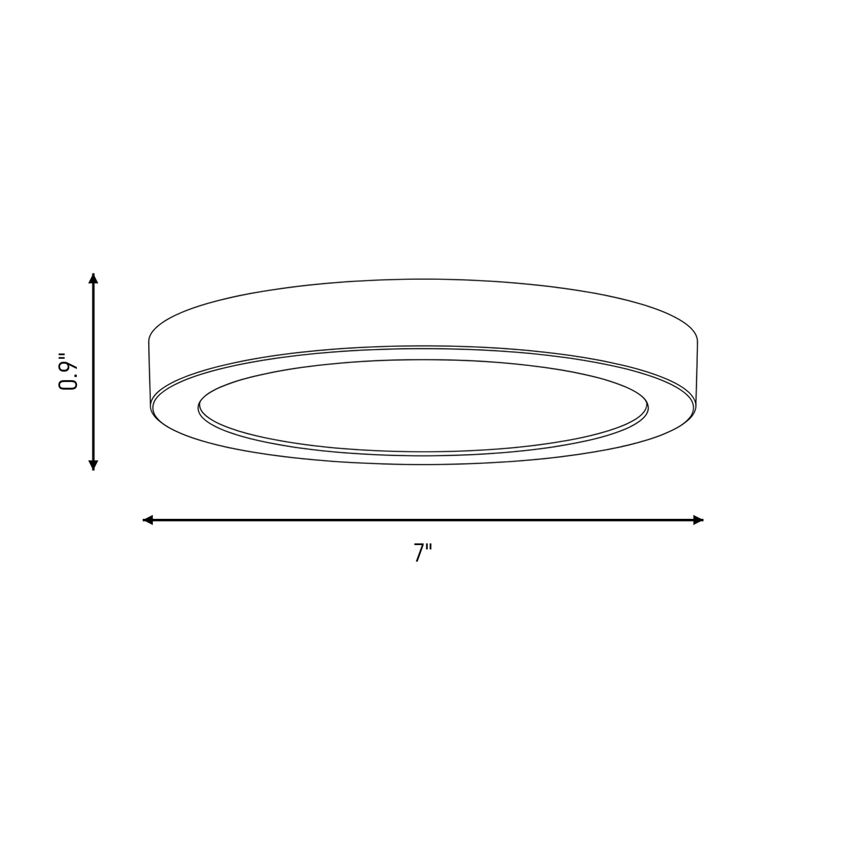 Savoy House 6-3333-7-BK LED Flush Mount in Black