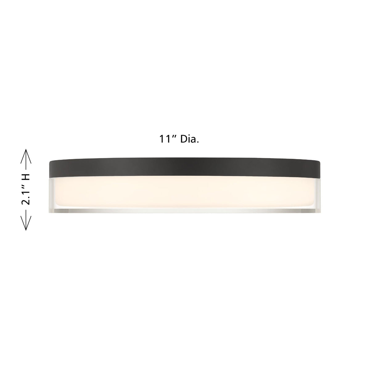 Savoy House 6-4444-11-BK Clarion 5CCT LED Acrylic Ceiling Light in Black