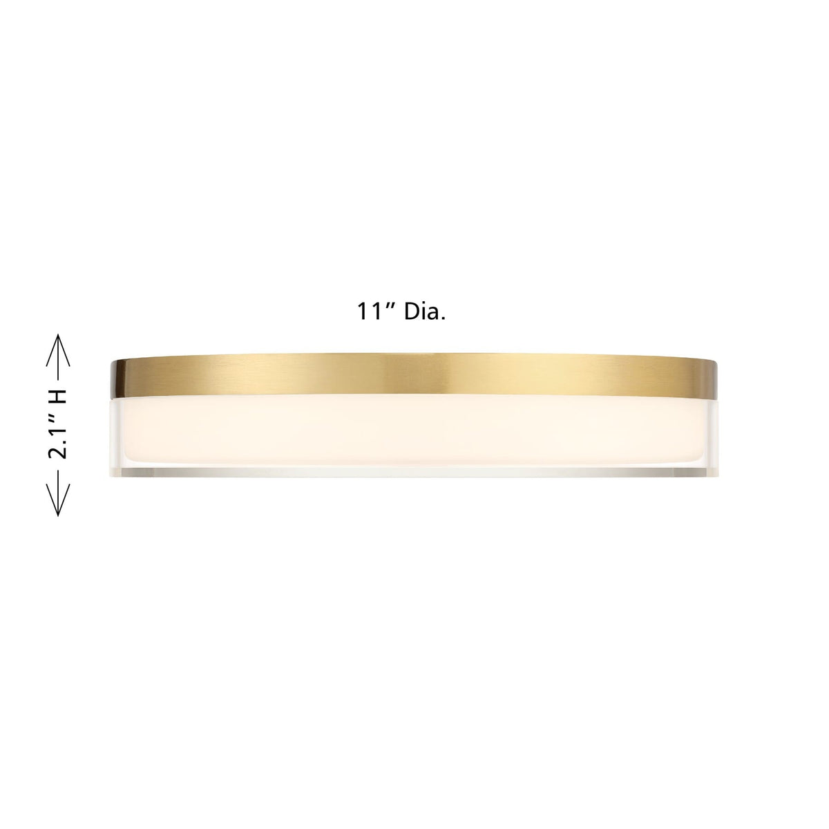 Savoy House 6-4444-11-BR Clarion 5CCT LED Acrylic Ceiling Light in Brass