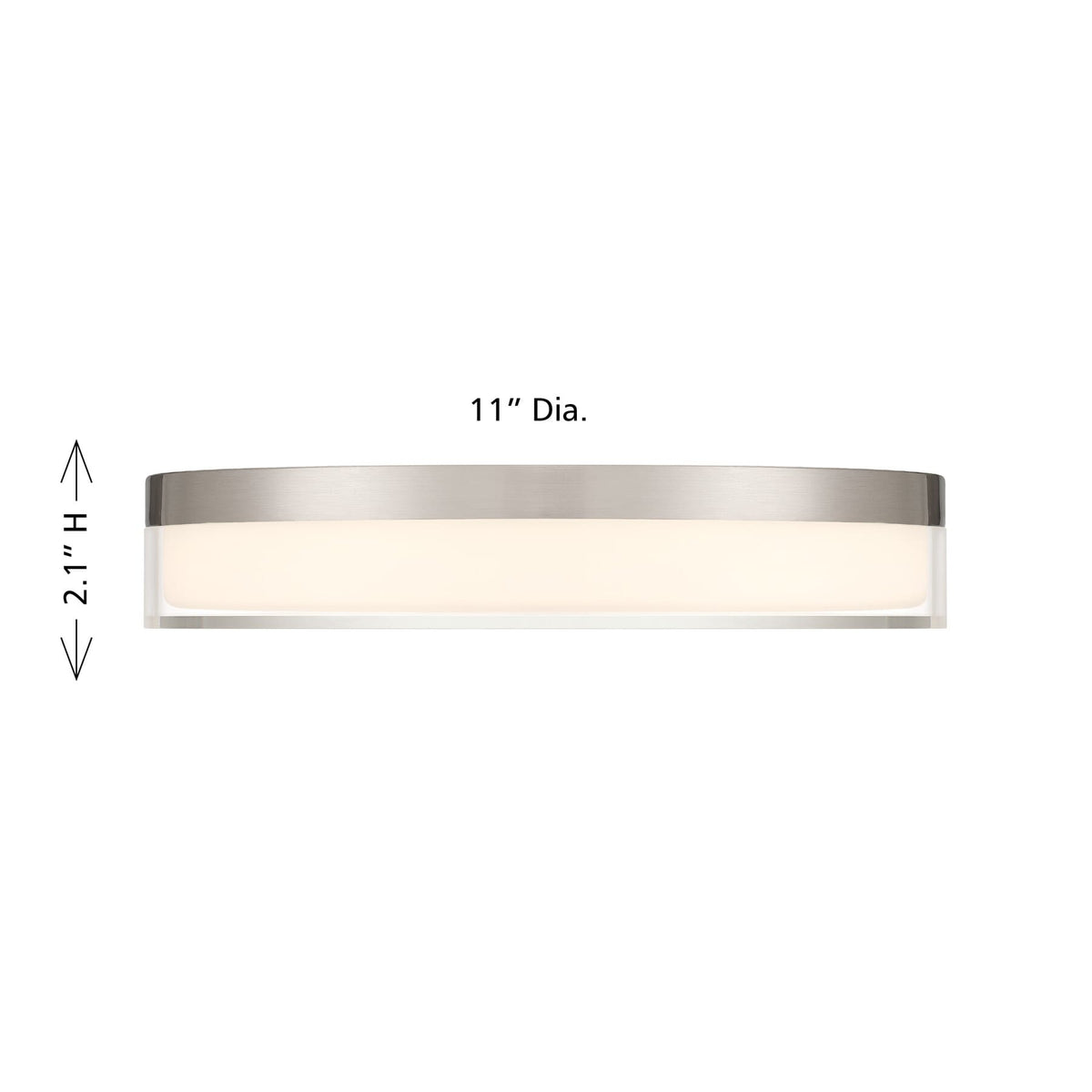 Savoy House 6-4444-11-SN Clarion 5CCT LED Acrylic Ceiling Light in Satin Nickel