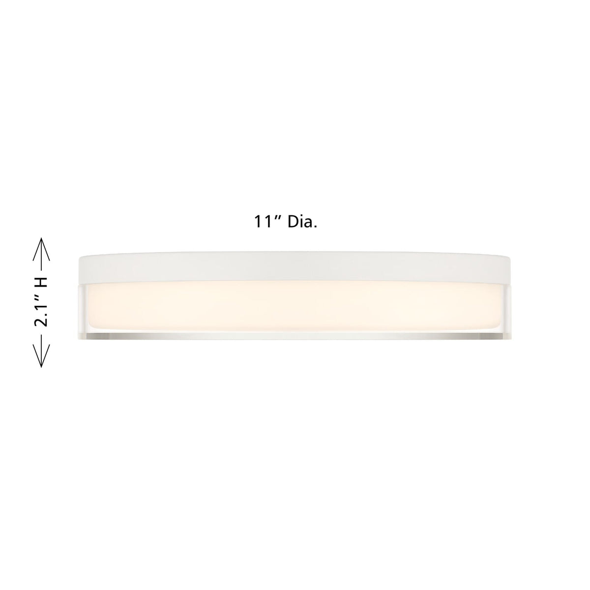 Savoy House 6-4444-11-WH Clarion 5CCT LED Acrylic Ceiling Light in White