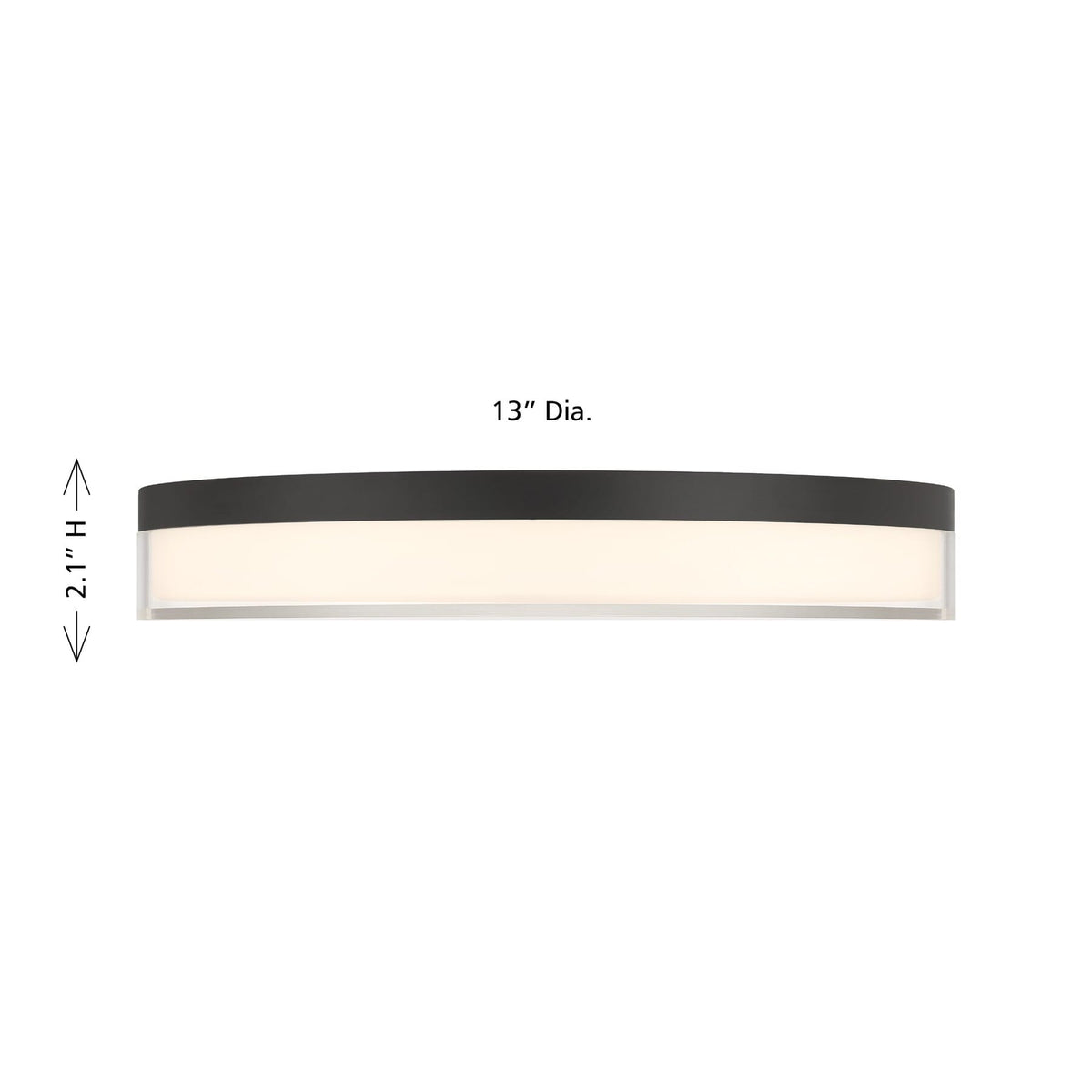 Savoy House 6-4444-13-BK Clarion 5CCT LED Acrylic Ceiling Light in Black