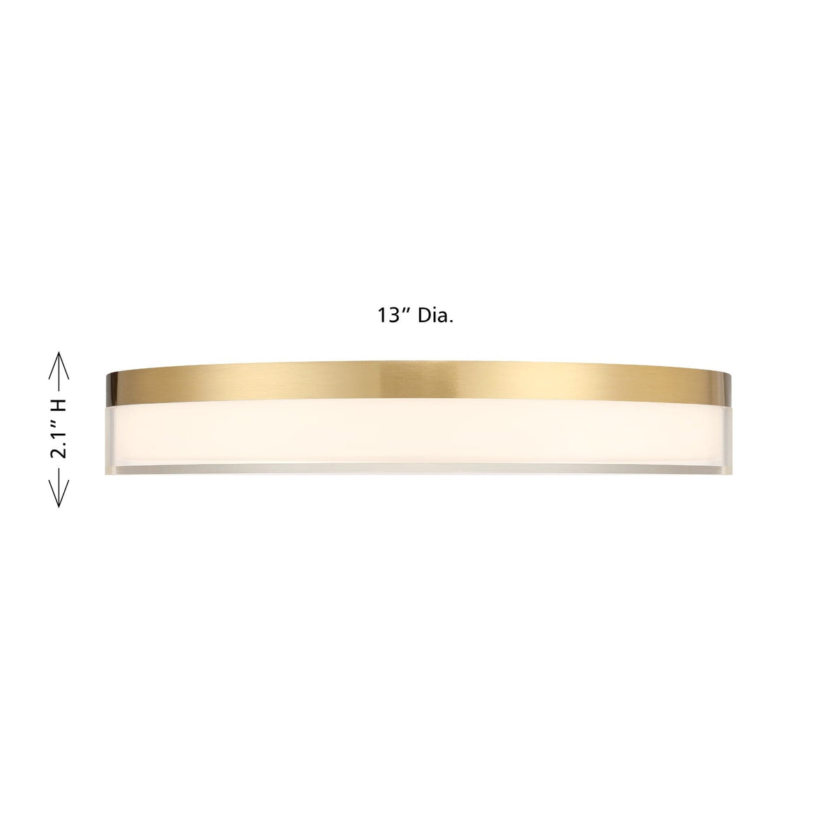 Savoy House 6-4444-13-BR Clarion 5CCT LED Acrylic Ceiling Light in Brass