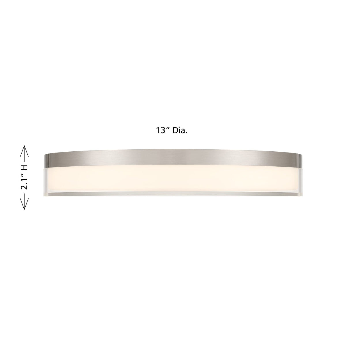 Savoy House 6-4444-13-SN Clarion 5CCT LED Acrylic Ceiling Light in Satin Nickel