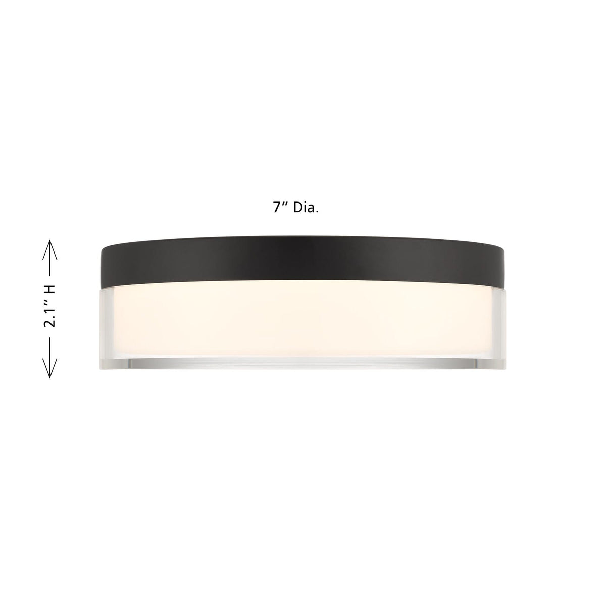 Savoy House 6-4444-7-BK Clarion 5CCT LED Acrylic Ceiling Light in Black