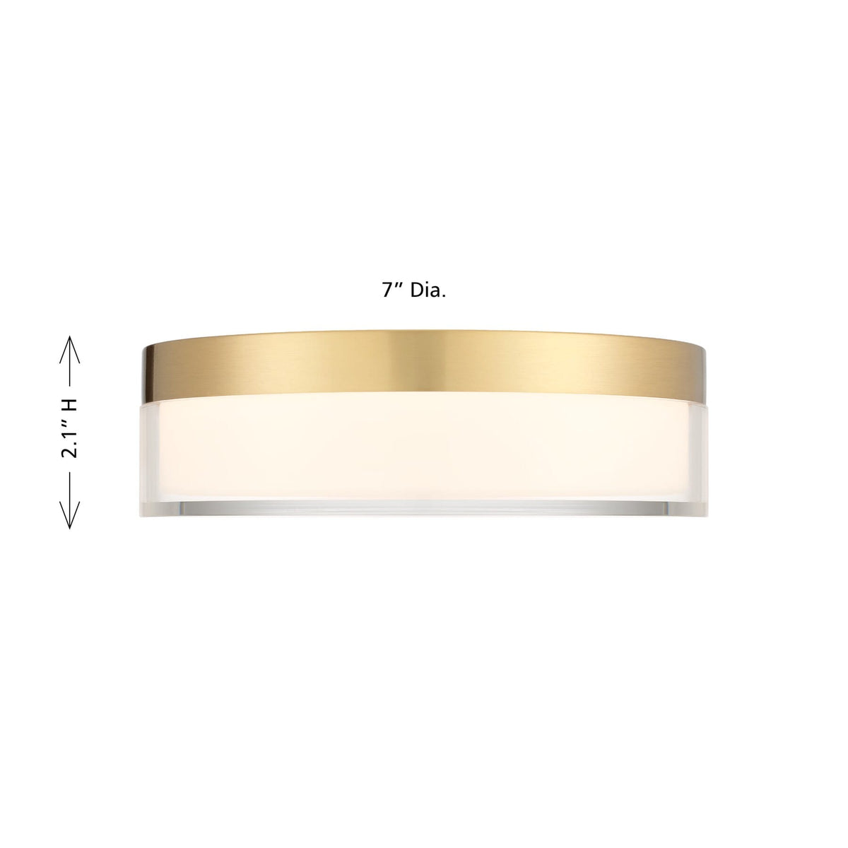 Savoy House 6-4444-7-BR Clarion 5CCT LED Acrylic Ceiling Light in Brass