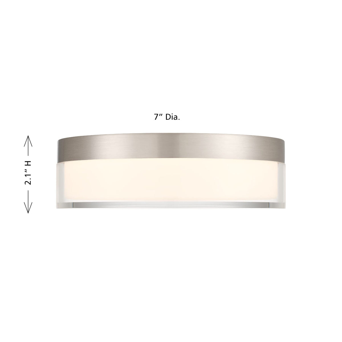 Savoy House 6-4444-7-SN Clarion 5CCT LED Acrylic Ceiling Light in Satin Nickel